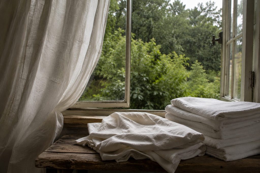 Morning sunlight, fresh cotton towels, and rain drifting through an open window evoke the smell of home and the memories certain scents create.